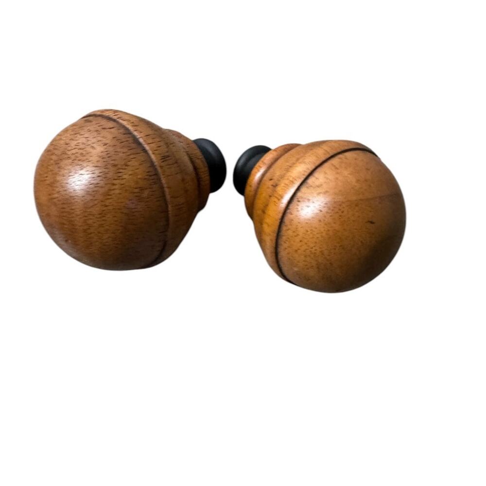 Pottery Barn Kids Turned Wood Finials Set of 2 Replacement Window Knobs
